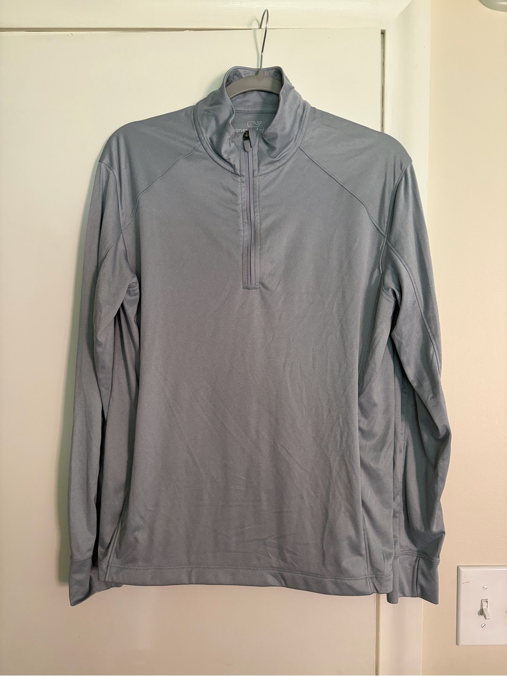 Men's Vineyard Vine’s Light Blue Quarter-Zip Performance Pullover